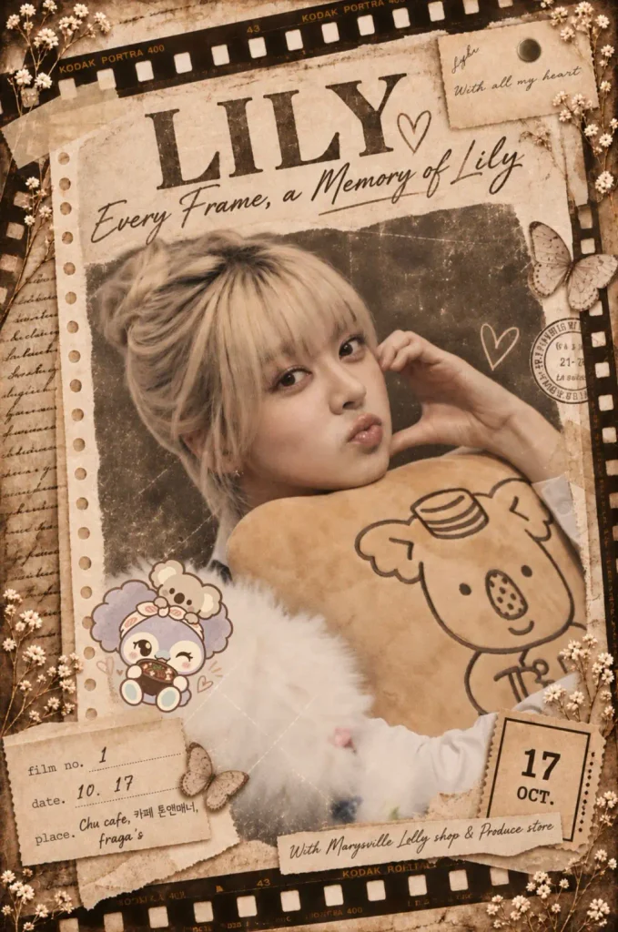 엔믹스 릴리 생일 축하카페 포스터